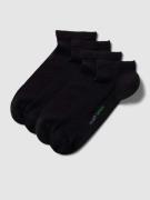 camano Sneakersocken mit Label-Detail im 4er-Pack Modell 'bamboo' in B...