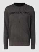 ARMANI EXCHANGE Pullover mit Streifenmuster in Anthrazit, Größe XL