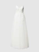 Luxuar Brautkleid mit Details aus Spitze in Offwhite, Größe 32