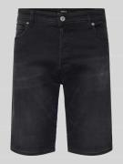 Replay Tapered Fit Jeansshorts im 5-Pocket-Design in Black, Größe 30