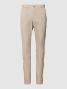 Profuomo Chino in unifarbenem Design in Sand, Größe 48