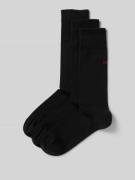 HUGO Socken mit Label-Detail im 3er-Pack Modell 'UNI COLORS' in Black,...