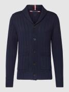 Tommy Hilfiger Strickjacke mit Schalkragen in Marine, Größe XXL