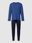Schiesser Pyjama mit Streifenmuster in Royal, Größe M