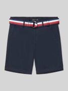 Tommy Hilfiger Kids Bermudas mit Stoffgürtel in Marine, Größe 104