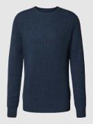 Marc O'Polo Strickpullover mit Rundhalsausschnitt in Dunkelblau, Größe...