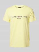 Tommy Hilfiger T-Shirt mit Label-Stitching in Gelb, Größe XL