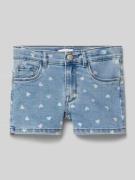 Name It Slim Fit Jeansshorts mit Allover-Muster Modell 'SALLI' in Blau...