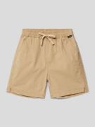 Quiksilver Shorts mit Label-Details Modell 'TAXER' in Camel, Größe 164