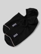 BOSS Sneakersocken mit Label-Detail Modell 'Iconic' im 2er-Pack in Bla...