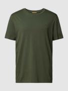 camel active T-Shirt mit Logo-Stitching in Oliv, Größe M