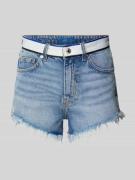 Hugo Blue Jeansshorts mit Logo-Bund Modell 'Galara' in Jeansblau, Größ...