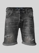 Jack & Jones Regular Fit Jeansshorts im Used-Look in Anthrazit, Größe ...