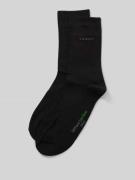 camano Socken mit Label-Print im 2er-Pack in Black, Größe 39-42