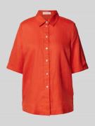 Christian Berg Woman Leinenhemd mit Umlegekragen in Terra, Größe 42