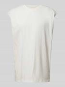 KARL KANI Tanktop mit Label-Stitching in Offwhite, Größe M