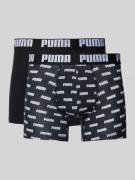 PUMA Boxershorts mit elastischem Label-Bund im 2er-Pack in Black, Größ...
