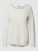 Smith and Soul Longsleeve mit Label-Applikation in Offwhite, Größe S