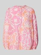 0039 Italy Bluse mit Allover-Print Modell 'Anni' in Pink, Größe M
