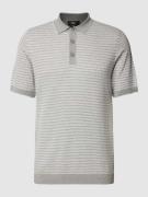 Cinque Slim Fit Poloshirt mit Streifenmuster Modell 'Flavius' in Silbe...