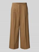 Luisa Cerano Culotte mit Bügelfalten in unifarbenem Design in Khaki, G...