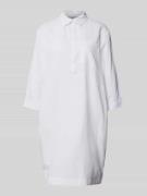 FREE/QUENT Knielanges Hemdblusenkleid aus Leinen-Viskose-Mix Modell 'L...