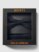 Monti Fliege und Einstecktuch im Set aus Seide in Black, Größe 1