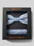 Monti Fliege und Einstecktuch im Set aus Seide in Bleu, Größe 1