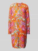 Emily Van den Bergh Knielanges Kleid mit Paisley-Muster in Orange, Grö...