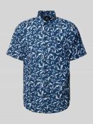 Lerros Slim Fit Freizeithemd aus Baumwolle mit Leinen-Anteil in Dunkel...