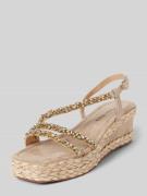 ALMA EN PENA Sandalette mit Ziersteinbesatz in Beige, Größe 37