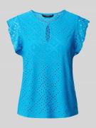 Vero Moda Regular Fit T-Shirt mit Lochstickerei Modell 'TASSA' in Ocea...