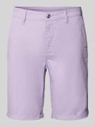 MAC Regular Fit Chino-Shorts mit Gürtelschlaufen in Lavender, Größe 40