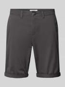 Tom Tailor Slim Fit Chino-Shorts mit Eingrifftaschen in Dunkelgrau, Gr...