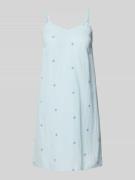 Pieces Minikleid in Crinkle-Optik Modell 'MAYA' in Hellblau, Größe M