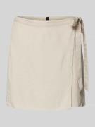 Vero Moda High Waist Minirock mit Bindegürtel Modell 'MYMILO' in Taupe...