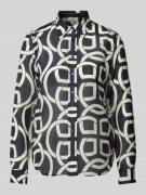 Gant Regular Fit Hemdbluse aus Baumwoll-Seide-Mix in Dunkelblau, Größe...