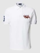 Polo Ralph Lauren Custom Slim Fit Poloshirt mit Motiv-Stitching in Wei...