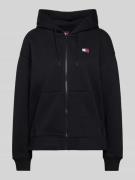 Tommy Jeans Damen Sweatjacke mit Kapuze in Black, Größe S