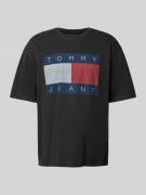 Tommy Jeans T-Shirt mit Label-Print in Black, Größe M