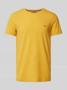 Tommy Hilfiger T-Shirt mit Label-Stitching in Gelb, Größe XL