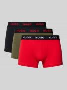 HUGO Trunks mit elastischem Logo-Bund im 3er-Pack in Oliv, Größe L