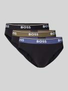 BOSS Slip mit elastischem Label-Bund im 3er-Pack in Black, Größe L