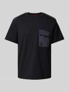 HUGO T-Shirt mit Label-Patch Modell 'Dabieno' in Black, Größe S