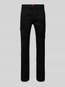 HUGO Slim Fit Jeans im 5-Pocket-Design Modell 'HUGO 734' in Black, Grö...