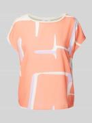 OPUS T-Shirt mit Allover-Print Modell 'Sisbo' in Koralle, Größe 38