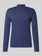 Christian Berg Men Longsleeve mit geripptem Stehkragen in Dunkelblau, ...