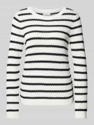 Vila Strickpullover mit Streifenmuster Modell 'DALO' in Black, Größe S