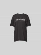 Anine Bing Oversized T-Shirt aus reiner Baumwolle in Black, Größe S