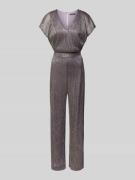 Swing Jumpsuit mit V-Ausschnitt in Mauve, Größe 36